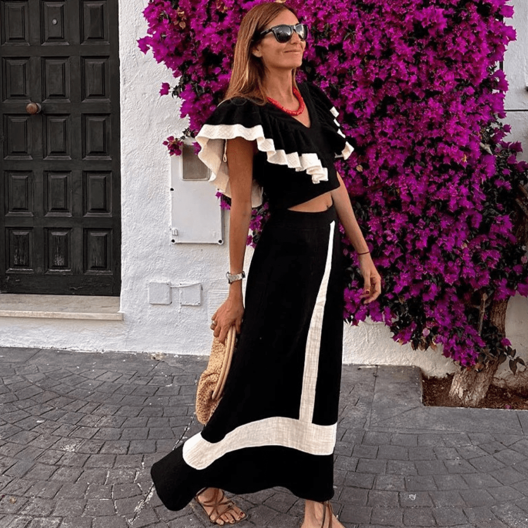 CRISTINA - CONJUNTO TOP Y FALDA