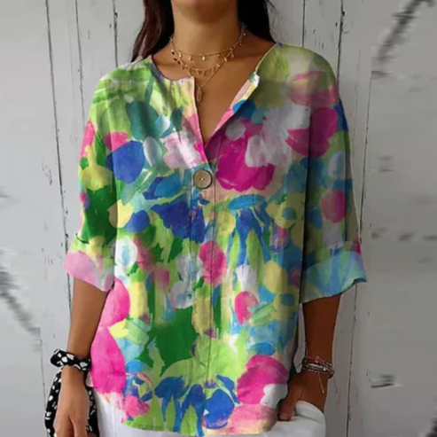 NIEVES - BLUSA HOLGADA ESTAMPADA
