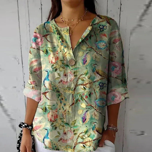 NIEVES - BLUSA HOLGADA ESTAMPADA