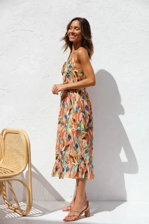 FRIDA - VESTIDO ESTAMPADO CON TIRANTES
