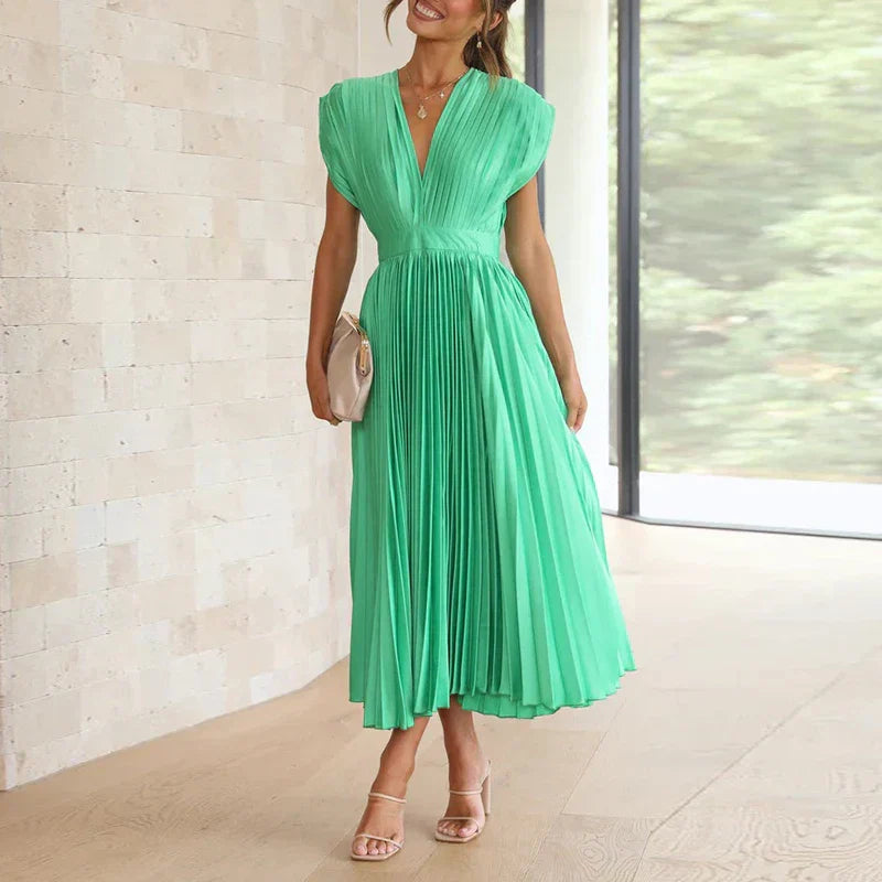 GREGORIA - VESTIDO PLISADO LARGO