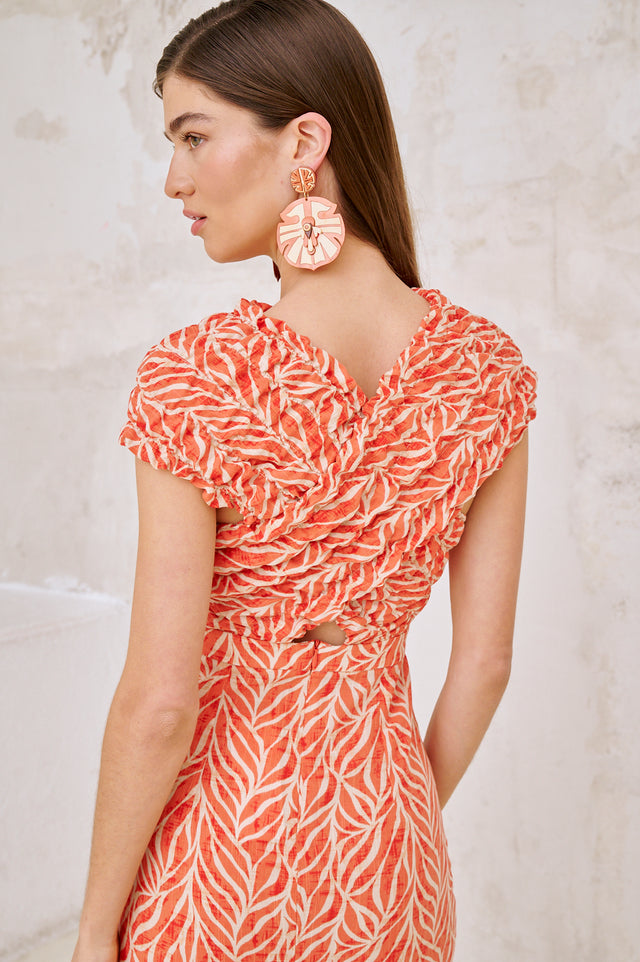 ALMUDENA - VESTIDO MIDI CON ESTAMPADO