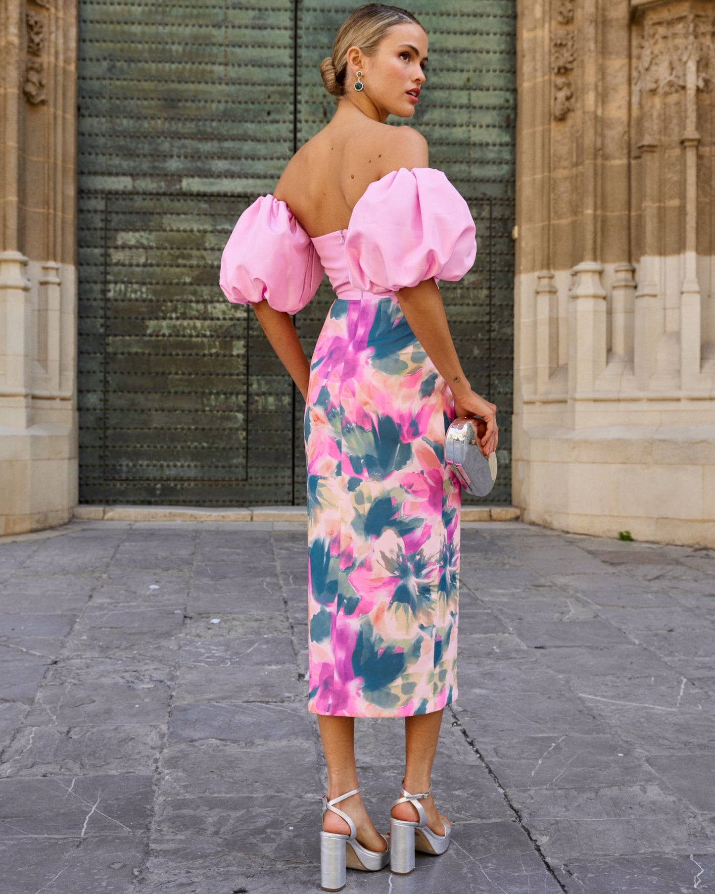 APOLONIA - VESTIDO CON MANGAS ABULLONADAS