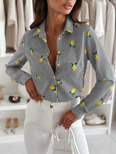RUTH - CAMISA CON RAYAS ELEGANTE