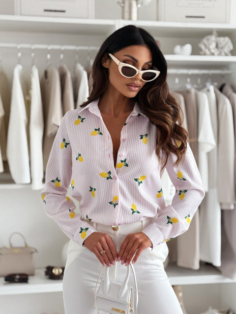 RUTH - CAMISA CON RAYAS ELEGANTE