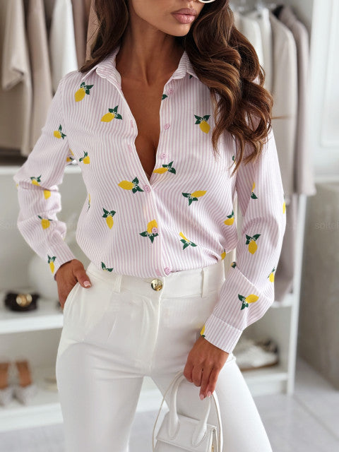 RUTH - CAMISA CON RAYAS ELEGANTE