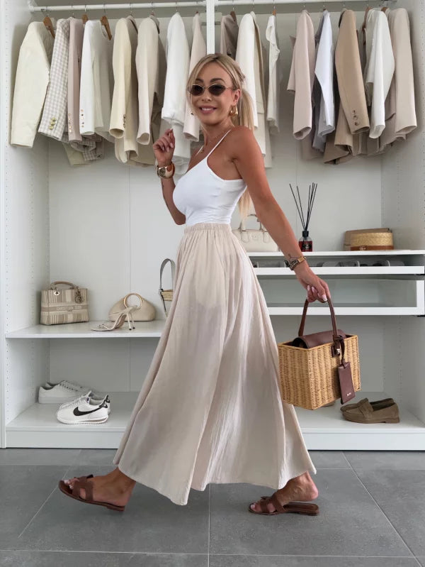 MARIVI - CONJUNTO TOP BLANCO Y FALDA