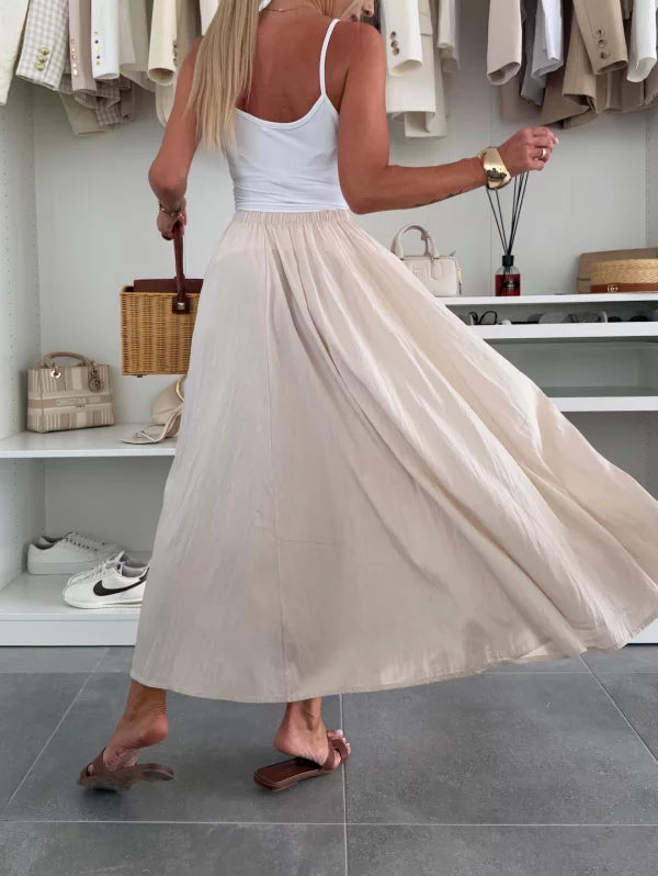 MARIVI - CONJUNTO TOP BLANCO Y FALDA