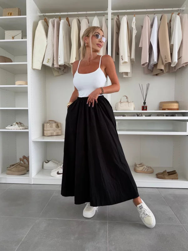 MARIVI - CONJUNTO TOP BLANCO Y FALDA