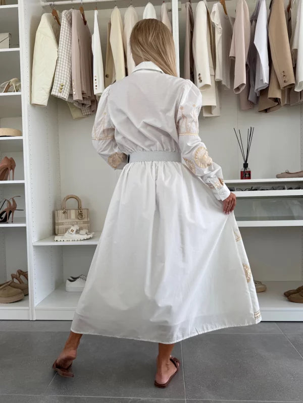 JAZMÍN - VESTIDO DE ALGODÓN BLANCO