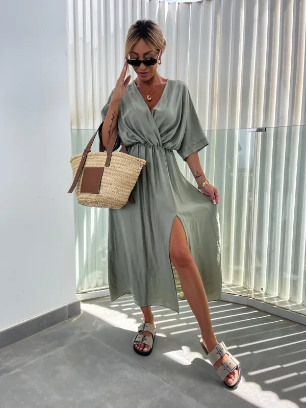 YAJAIRA - VESTIDO MIDI ELEGANTE