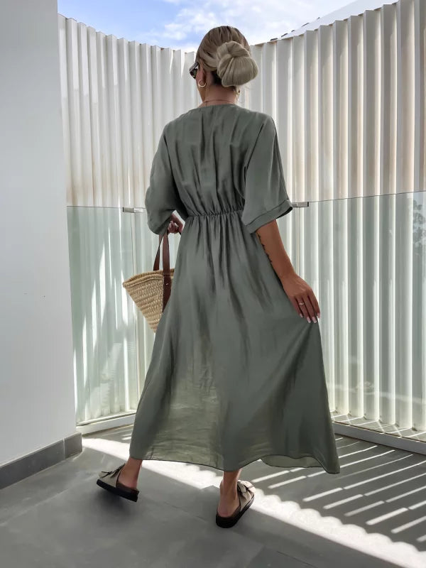 YAJAIRA - VESTIDO MIDI ELEGANTE