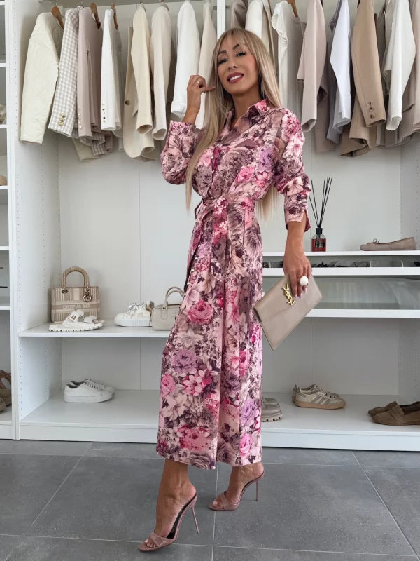 ANNA - VESTIDO MIDI MANGA LARGA