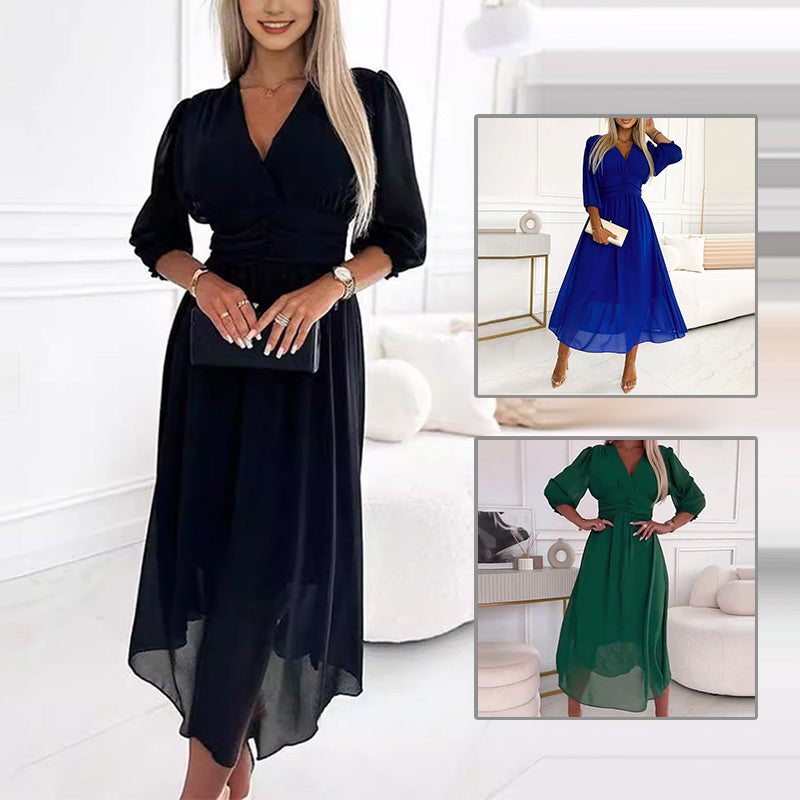 ANGELINA - VESTIDO CON MANGAS ABULLONADAS