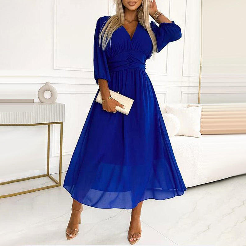 ANGELINA - VESTIDO CON MANGAS ABULLONADAS