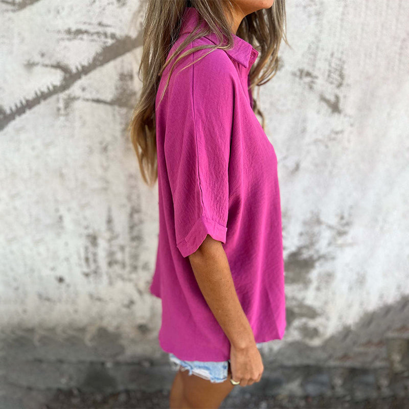 YURENA - BLUSA OVERSIZE DE BOTONES
