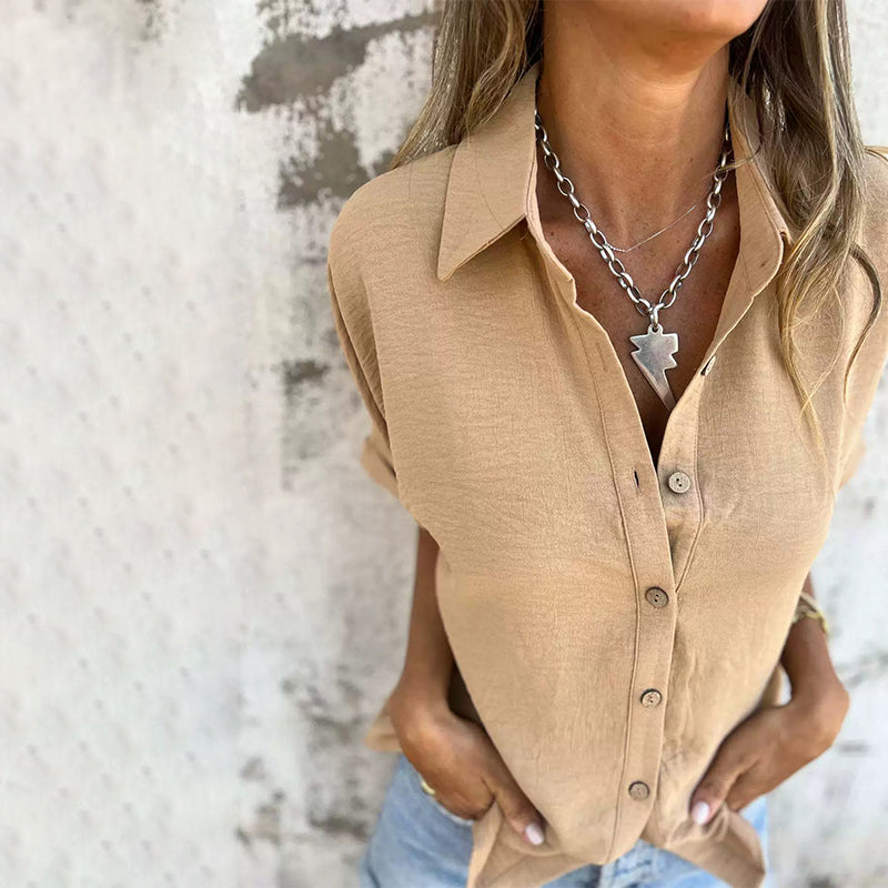 YURENA - BLUSA OVERSIZE DE BOTONES
