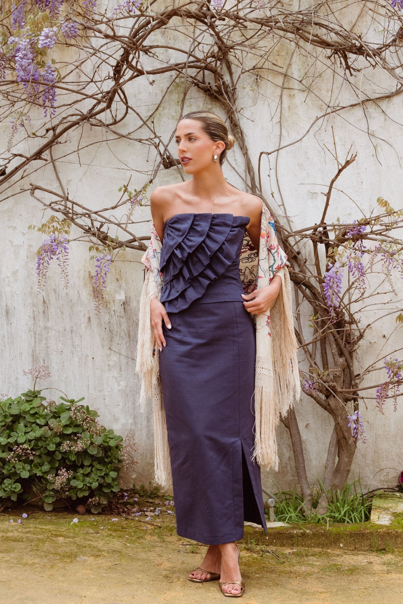 BENITA - CONJUNTO TOP Y FALDA