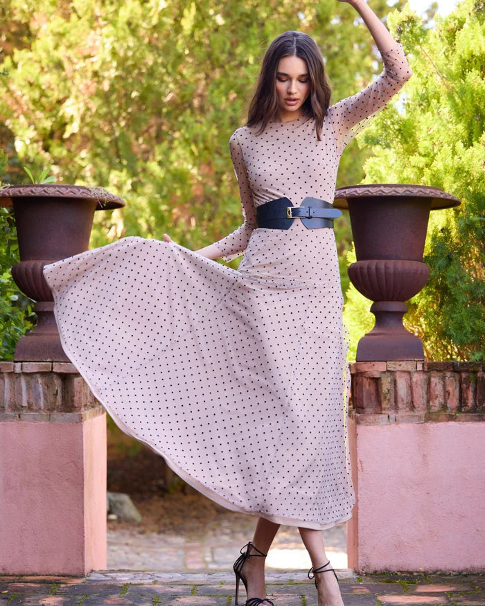 MARIELA - VESTIDO MIDI DE LUNARES
