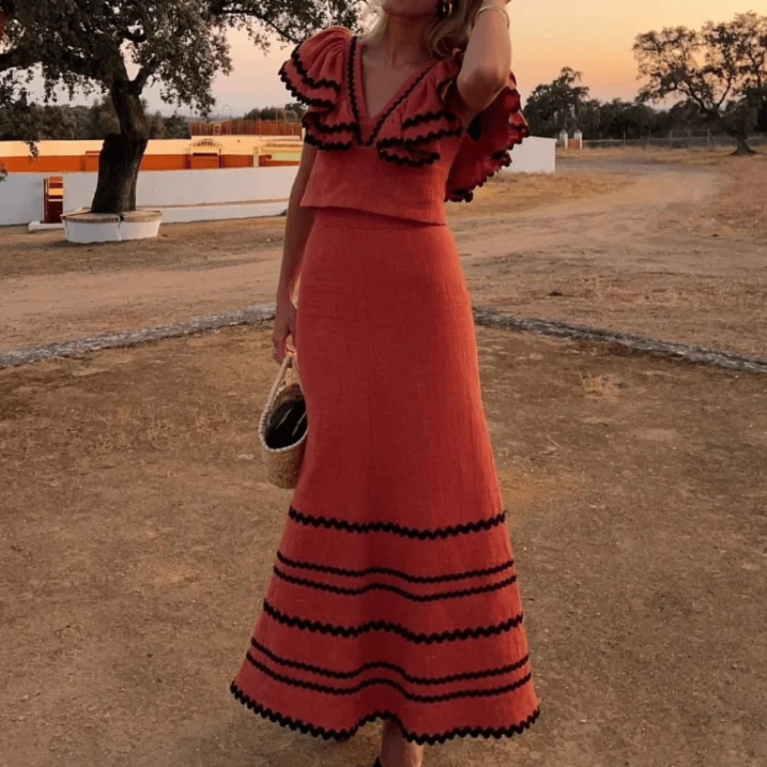 CRISTINA - CONJUNTO TOP Y FALDA