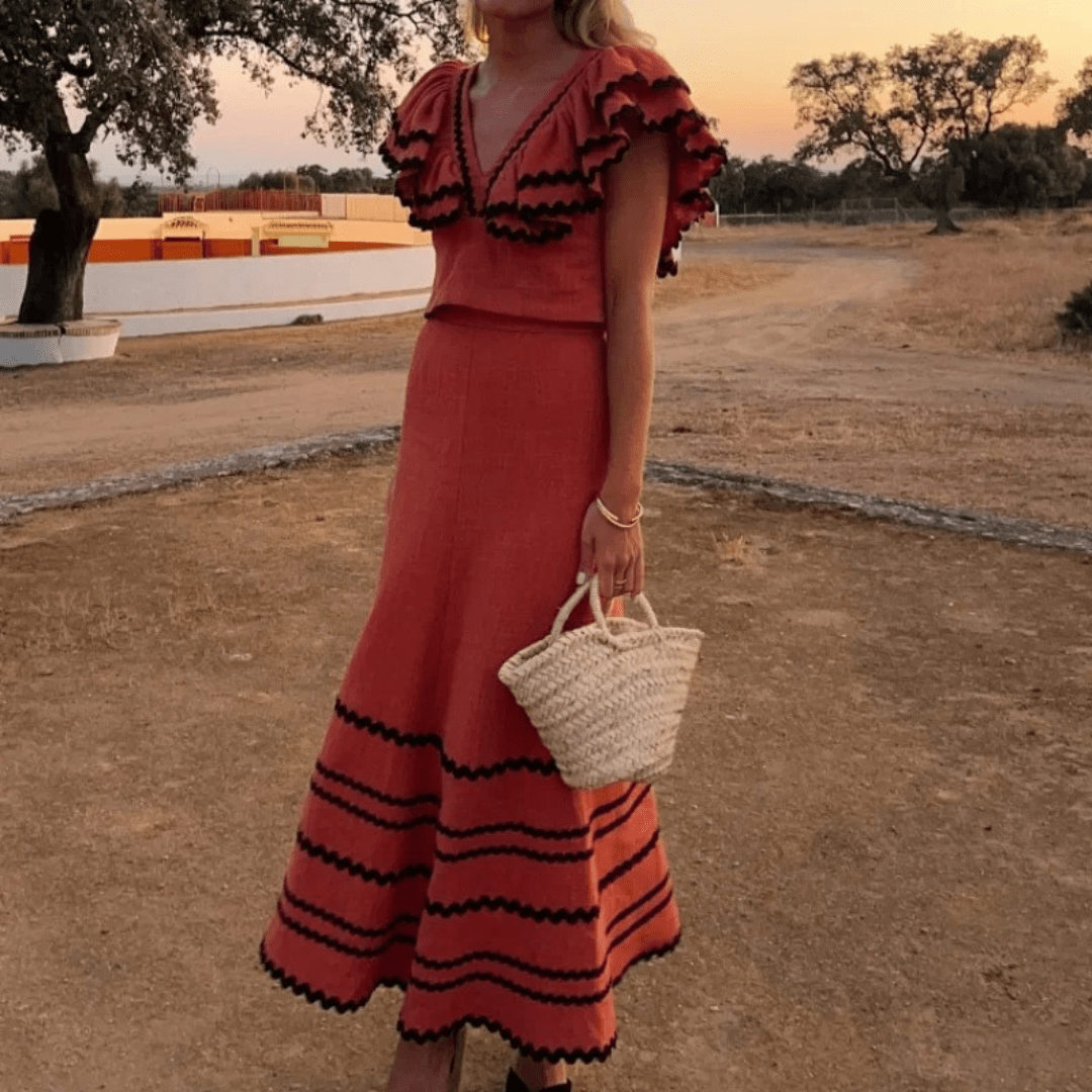 CRISTINA - CONJUNTO TOP Y FALDA