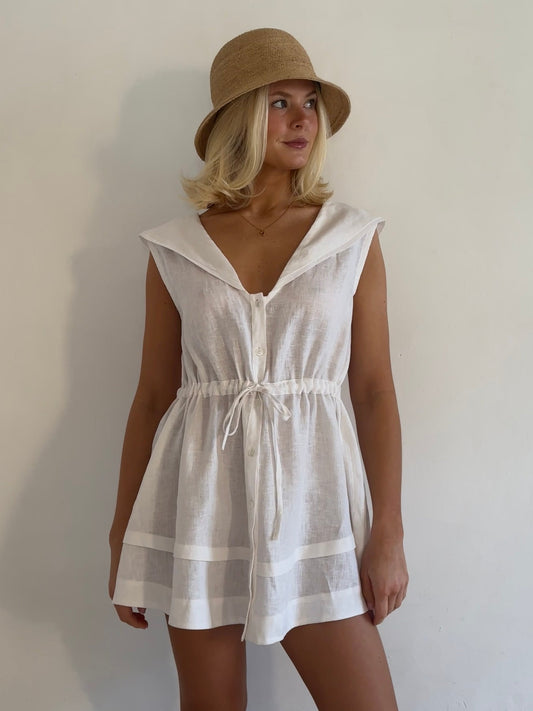 ZAIRA - VESTIDO CORTO DE LINO