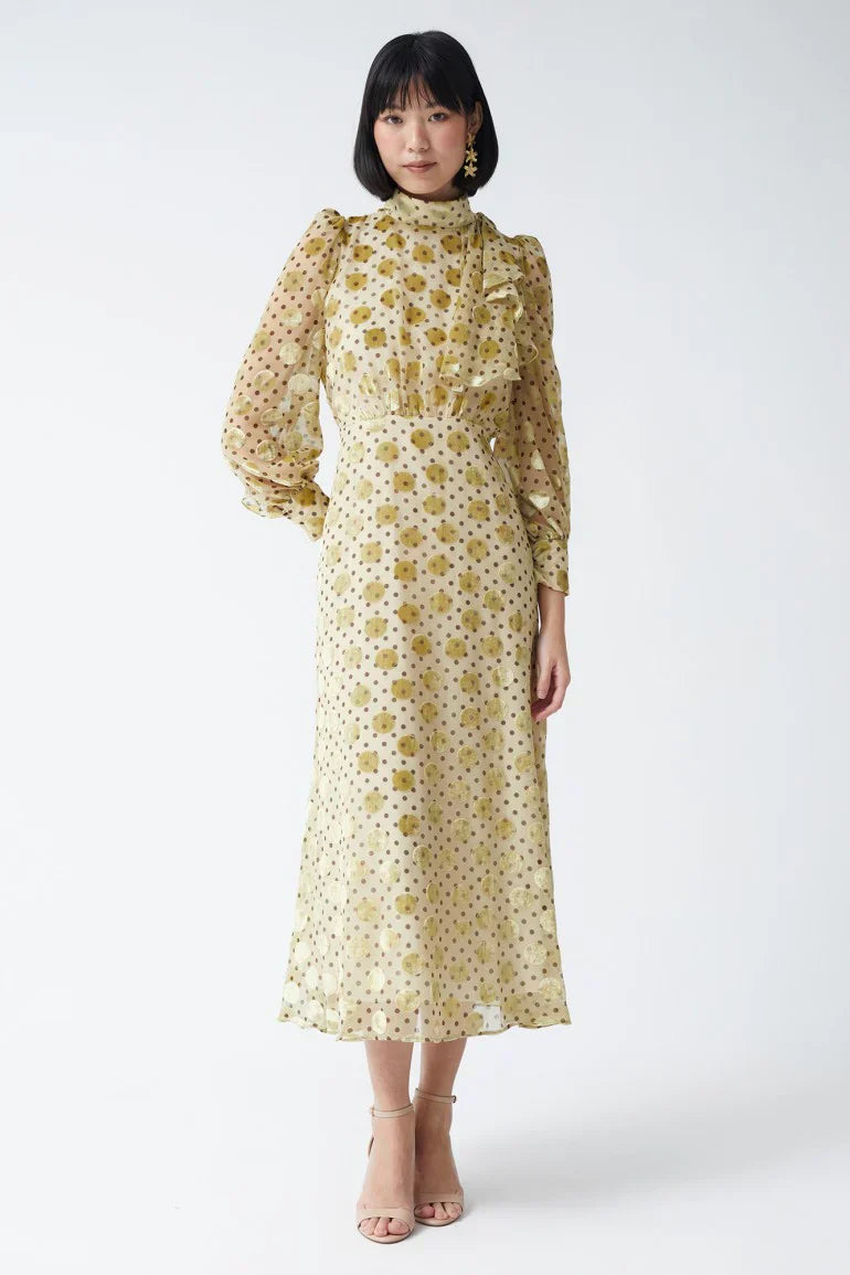 LIDIA - VESTIDO MIDI CON ESTAMPADO
