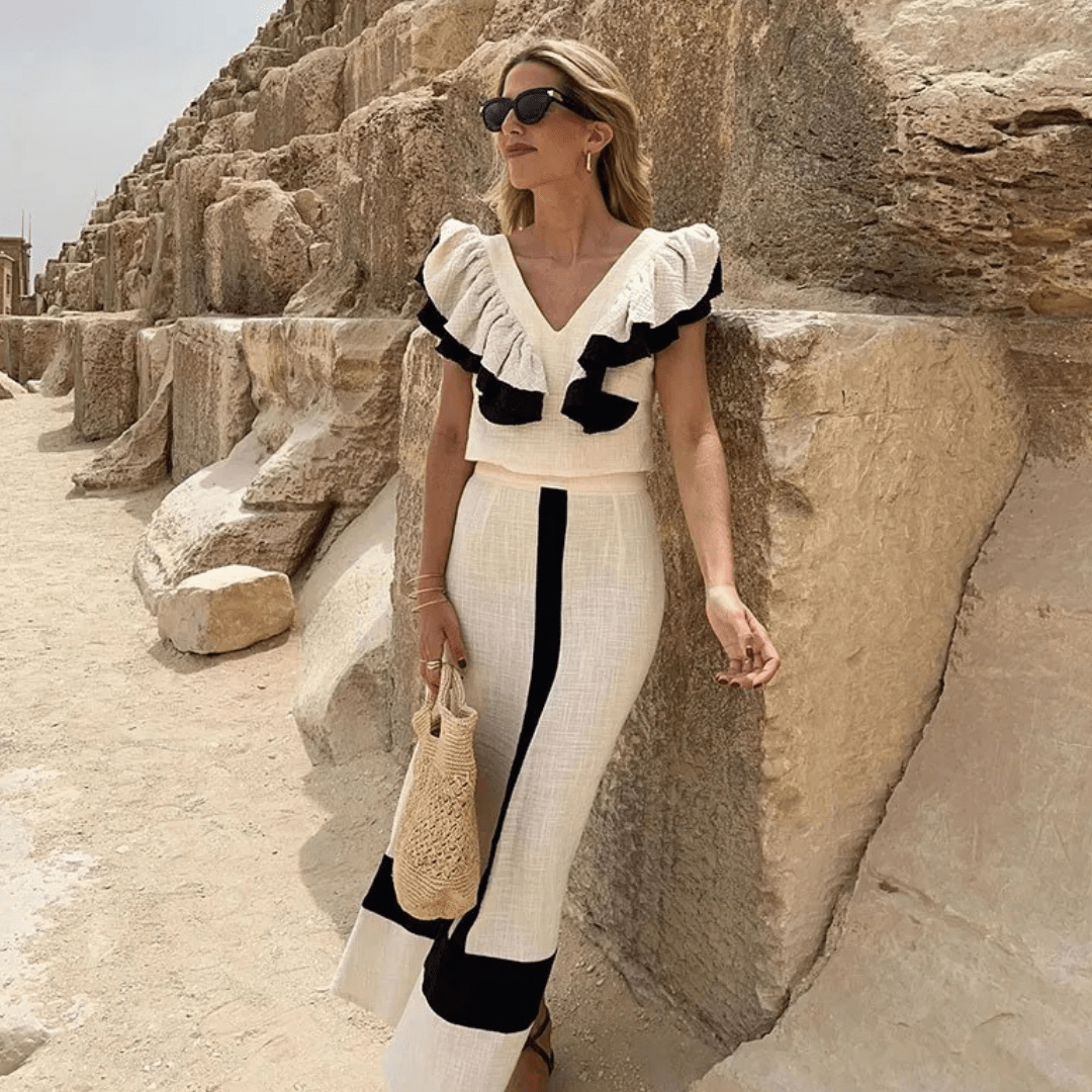 CRISTINA - CONJUNTO TOP Y FALDA