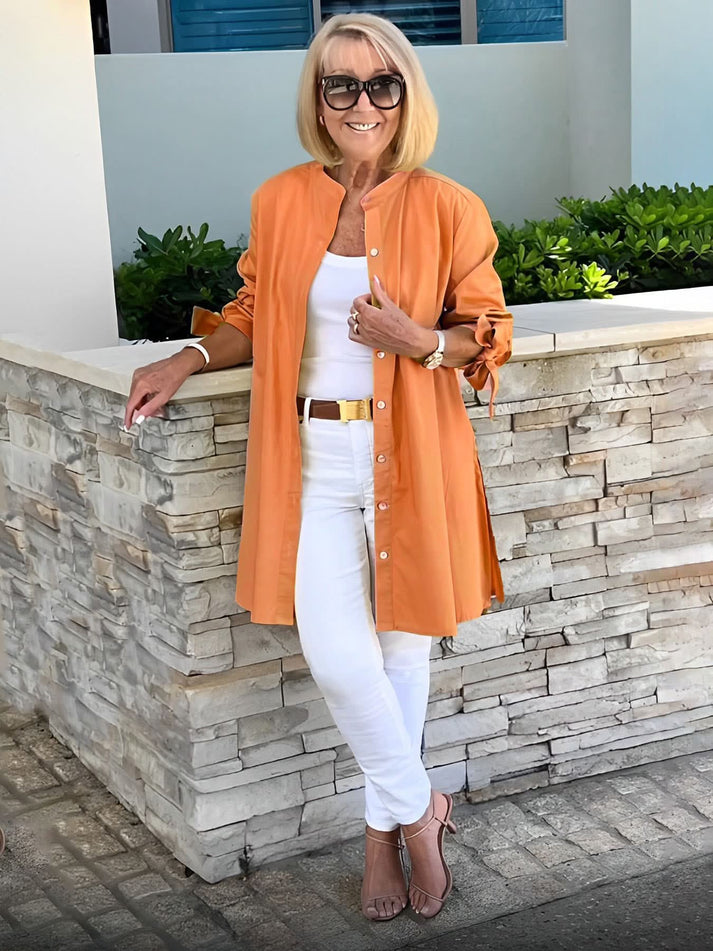 ONA - CHAQUETA LARGA CON BOTONES