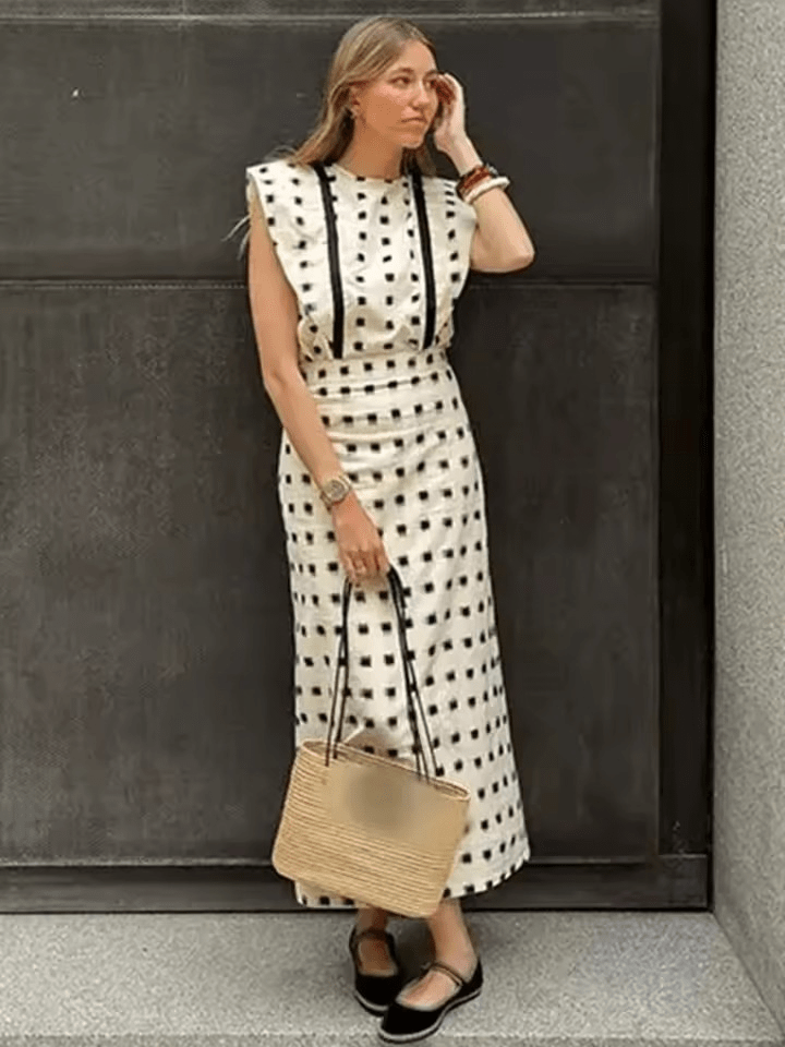 MARTA - VESTIDO MIDI CON MANGAS AMPLIAS