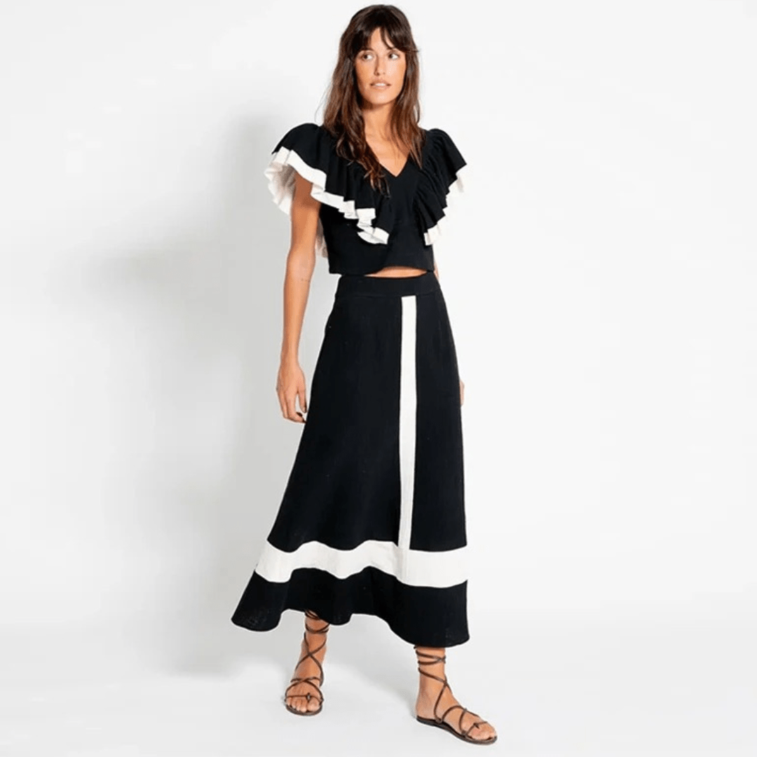 CRISTINA - CONJUNTO TOP Y FALDA