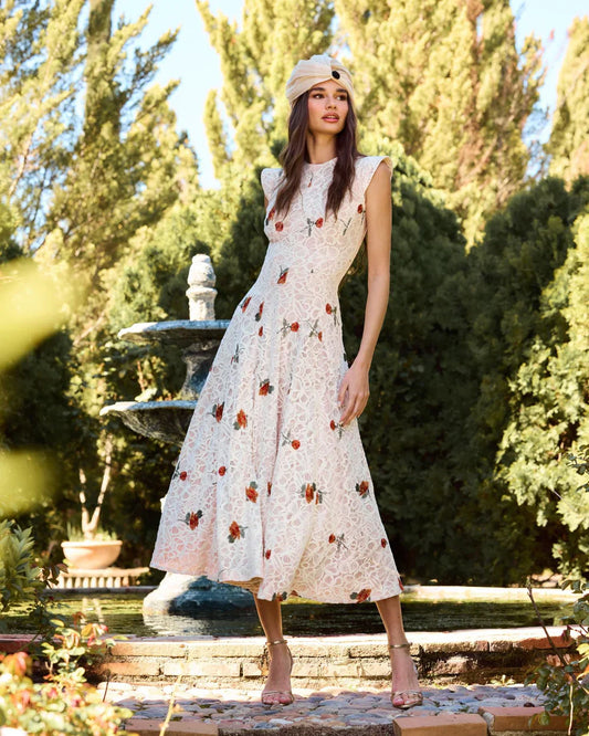 GRACIELA - VESTIDO CON BORDADO FLORAL