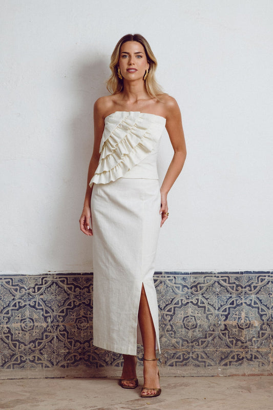 BENITA - CONJUNTO TOP Y FALDA
