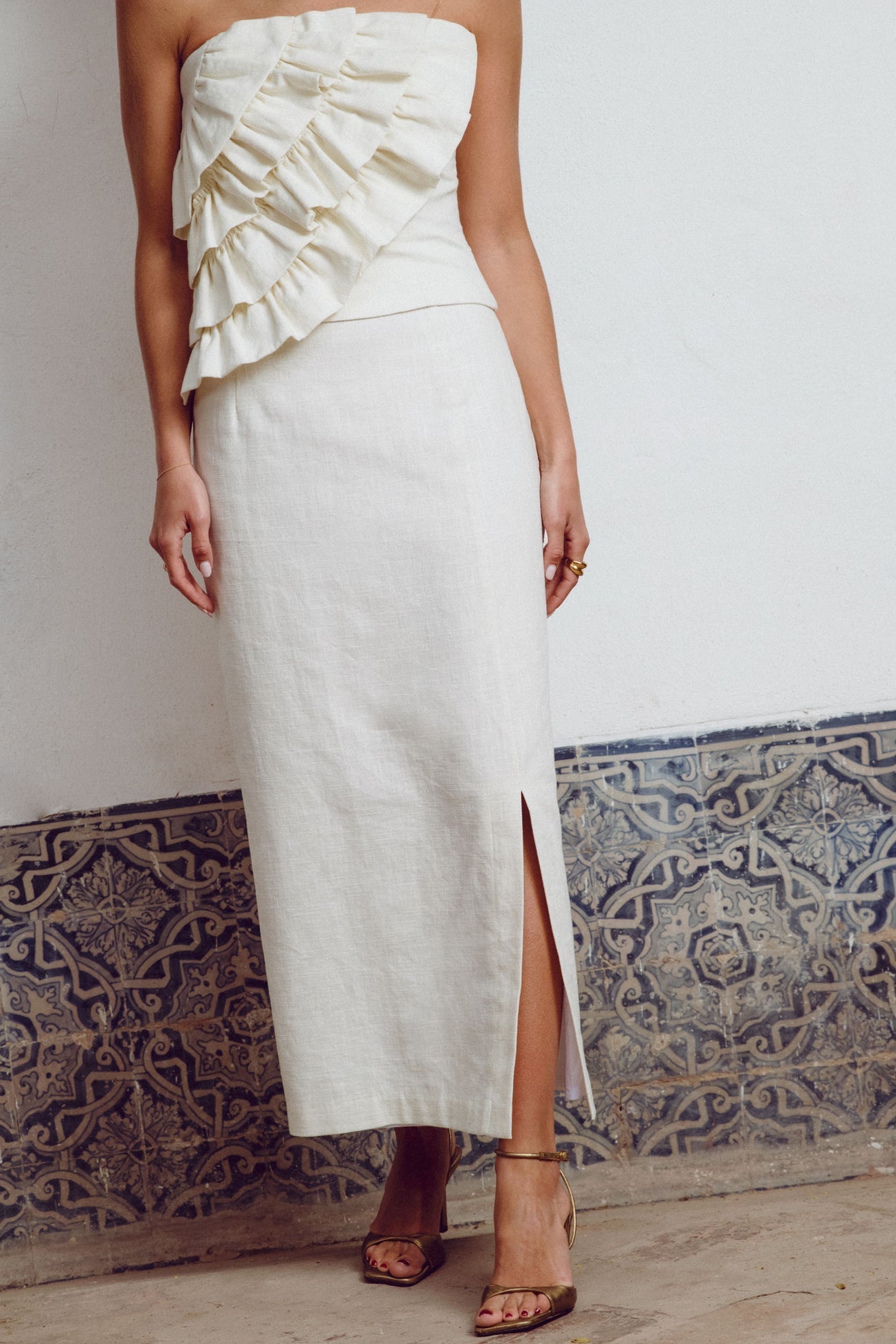 BENITA - CONJUNTO TOP Y FALDA
