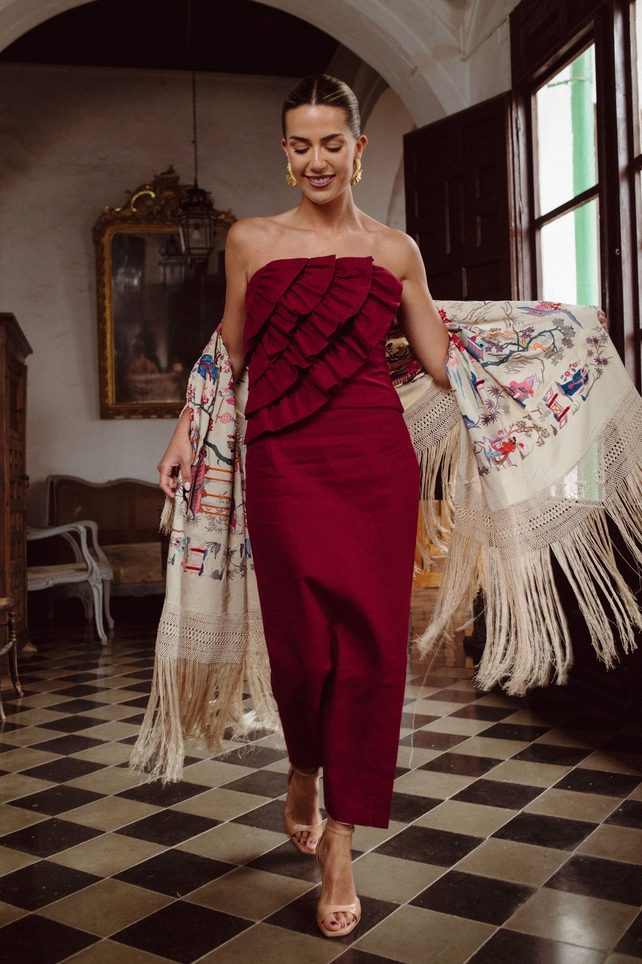 BENITA - CONJUNTO TOP Y FALDA