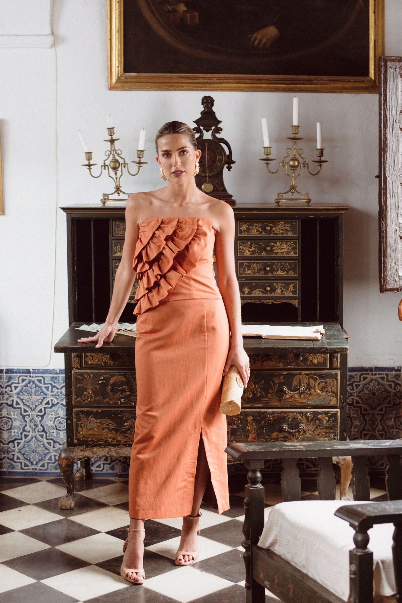 BENITA - CONJUNTO TOP Y FALDA