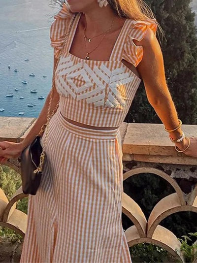 PATRICIA - CONJUNTO TOP Y FALDA