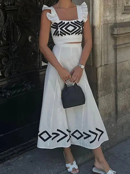 PATRICIA - CONJUNTO TOP Y FALDA