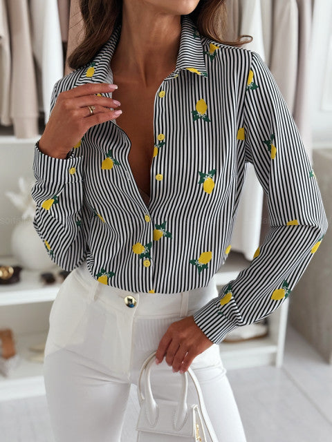 RUTH - CAMISA CON RAYAS ELEGANTE
