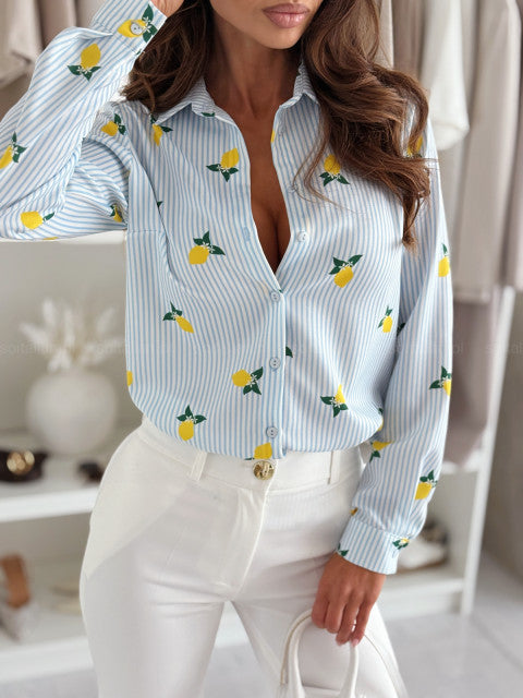 RUTH - CAMISA CON RAYAS ELEGANTE