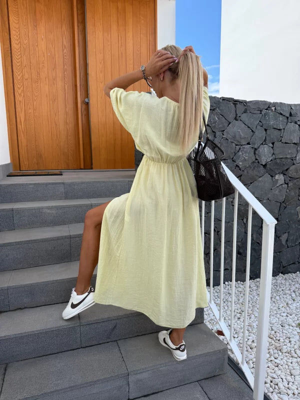 YAJAIRA - VESTIDO MIDI ELEGANTE