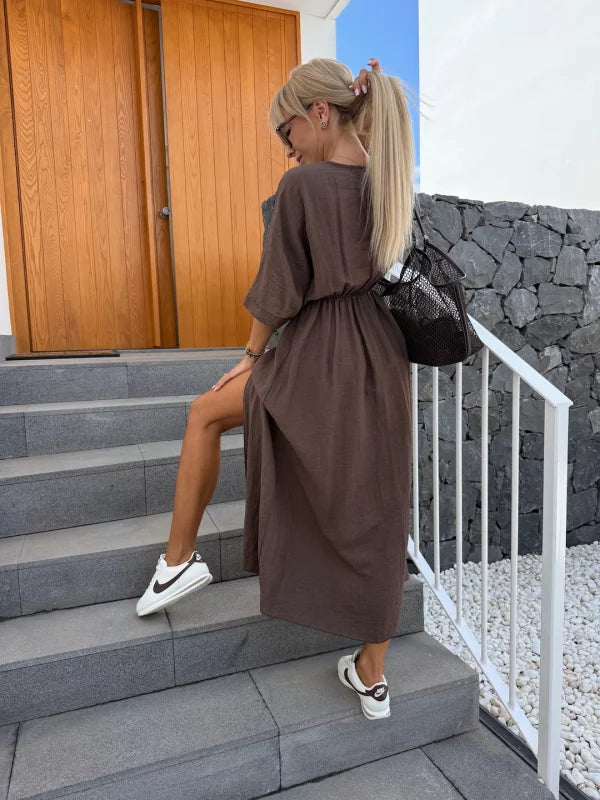 YAJAIRA - VESTIDO MIDI ELEGANTE