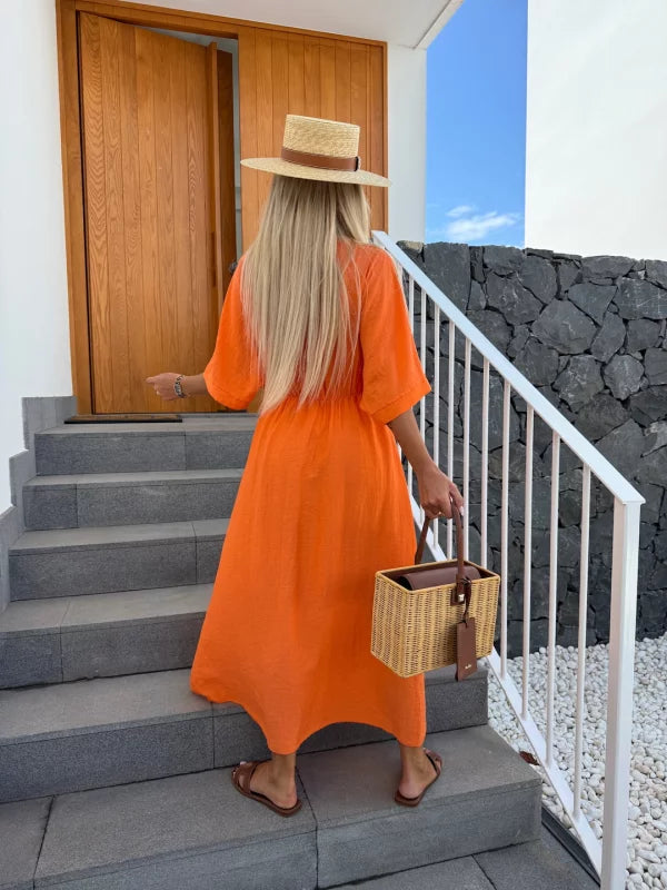 YAJAIRA - VESTIDO MIDI ELEGANTE