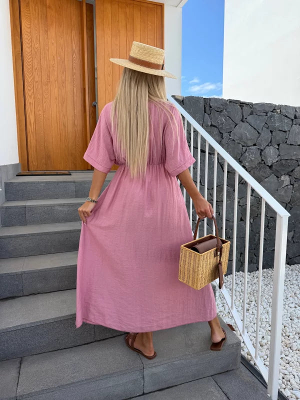 YAJAIRA - VESTIDO MIDI ELEGANTE