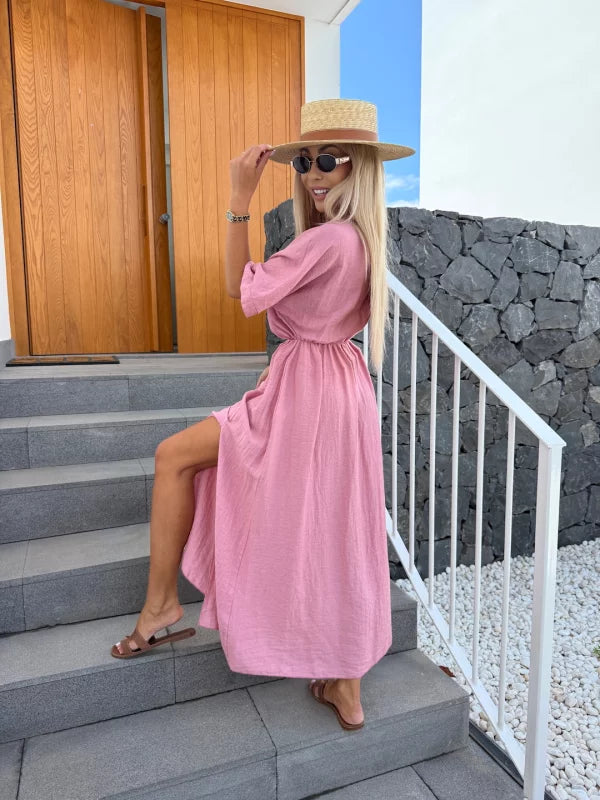 YAJAIRA - VESTIDO MIDI ELEGANTE