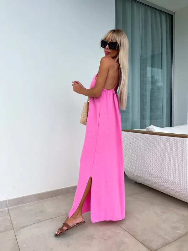 LILIANA - VESTIDO LARGO DE TIRANTES FINOS