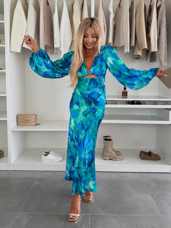 VIRGINIA - VESTIDO CON MANGAS ABULLONADAS