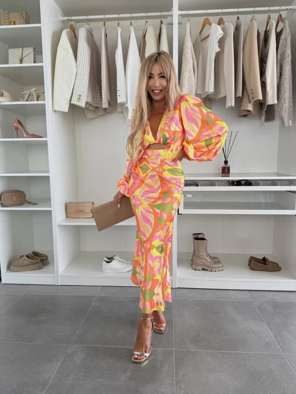 VIRGINIA - VESTIDO CON MANGAS ABULLONADAS