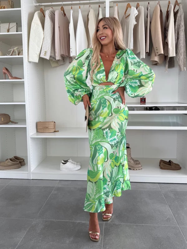 VIRGINIA - VESTIDO CON MANGAS ABULLONADAS