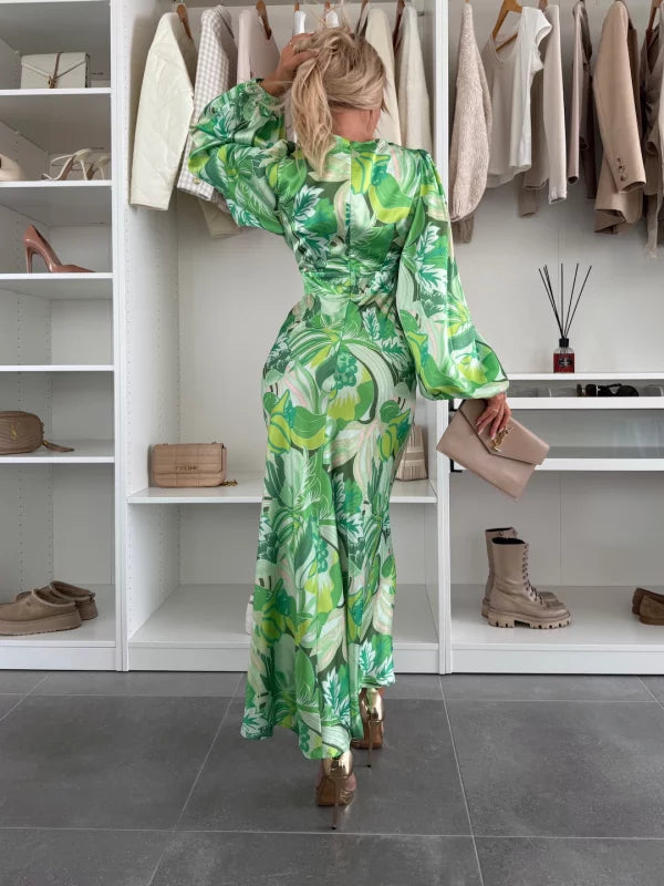 VIRGINIA - VESTIDO CON MANGAS ABULLONADAS